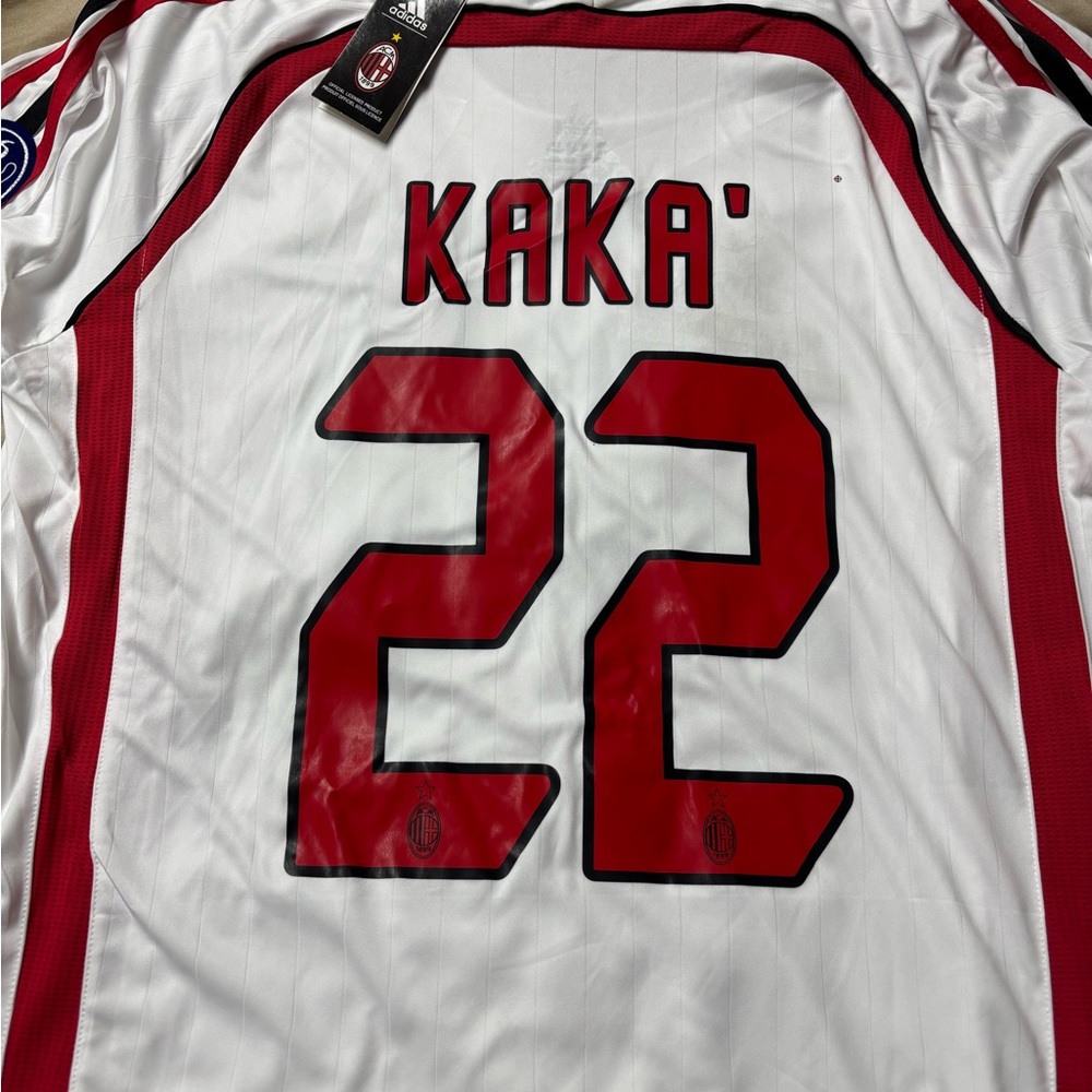 Adidas White and Red Soccer Jersey
